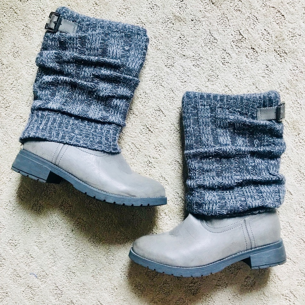 Faux Leather Winter Boots